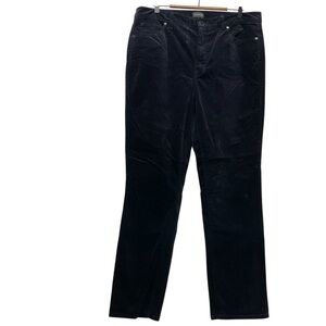 Talbots Corduroy straight leg pants size 14 Blue classic Timeless
